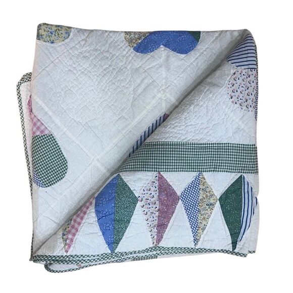 Vtg Zheng Zhang USA Inc Quilt 88”X 88” Multicolor Traditional American Patchwork - Picture 10 of 12